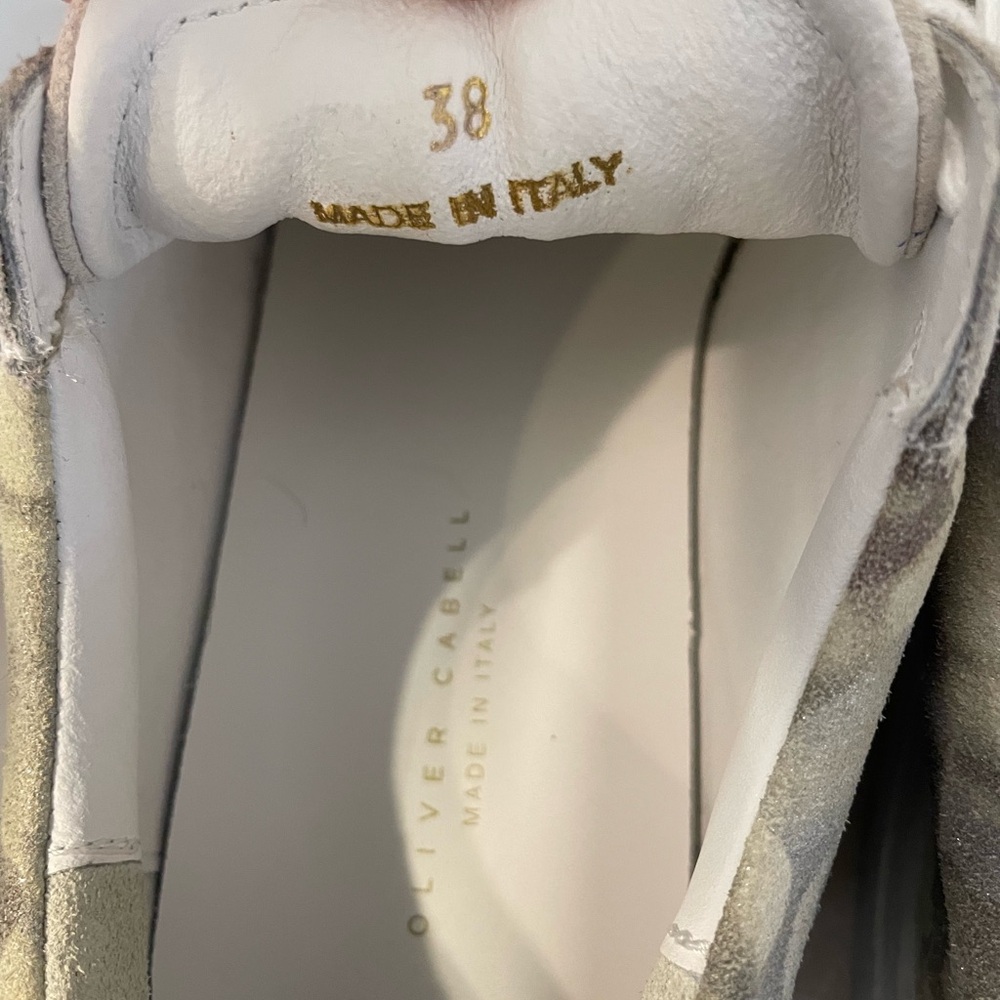 Oliver Cabell Cream and White Low-Top Sneakers - Picture 4 of 10